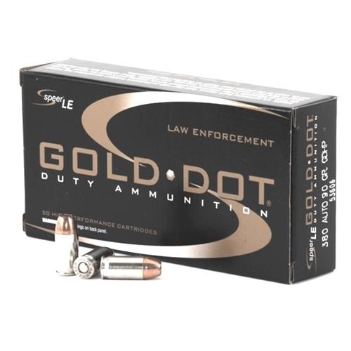 Speer Gold Dot LE Duty .380 ACP/Auto 90 Gr JHP