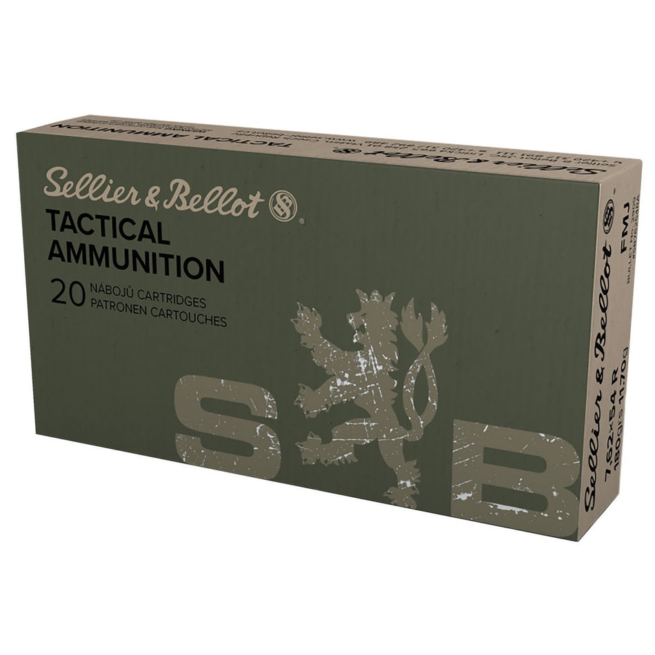 Sellier and Bellot SELLIER & BELLOT Full Metal Jacket Target 7.62x54mmR 180 grain Full Metal Jacket ammunition