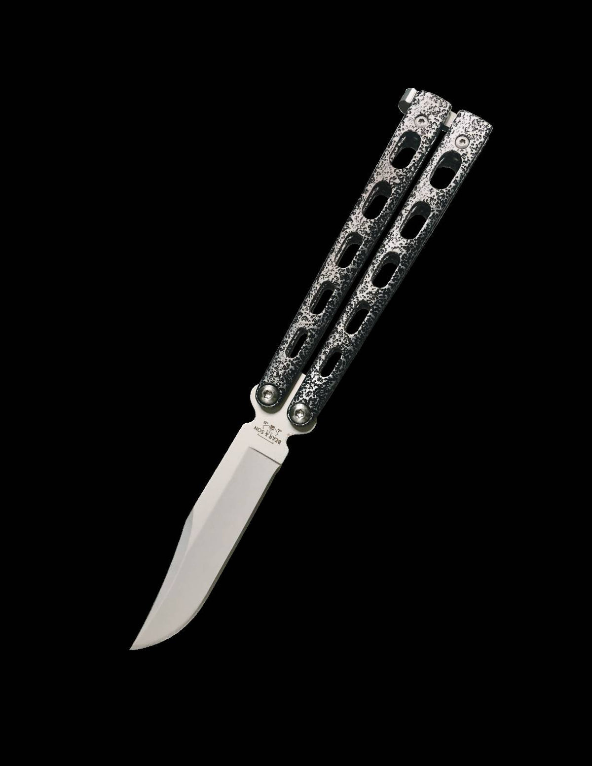Bear & Sons 4" Silver Vein Balisong Butterfly Knife