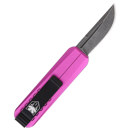 CobraTec CALI 928 Purple Non-Serrated Drop Point Blade
