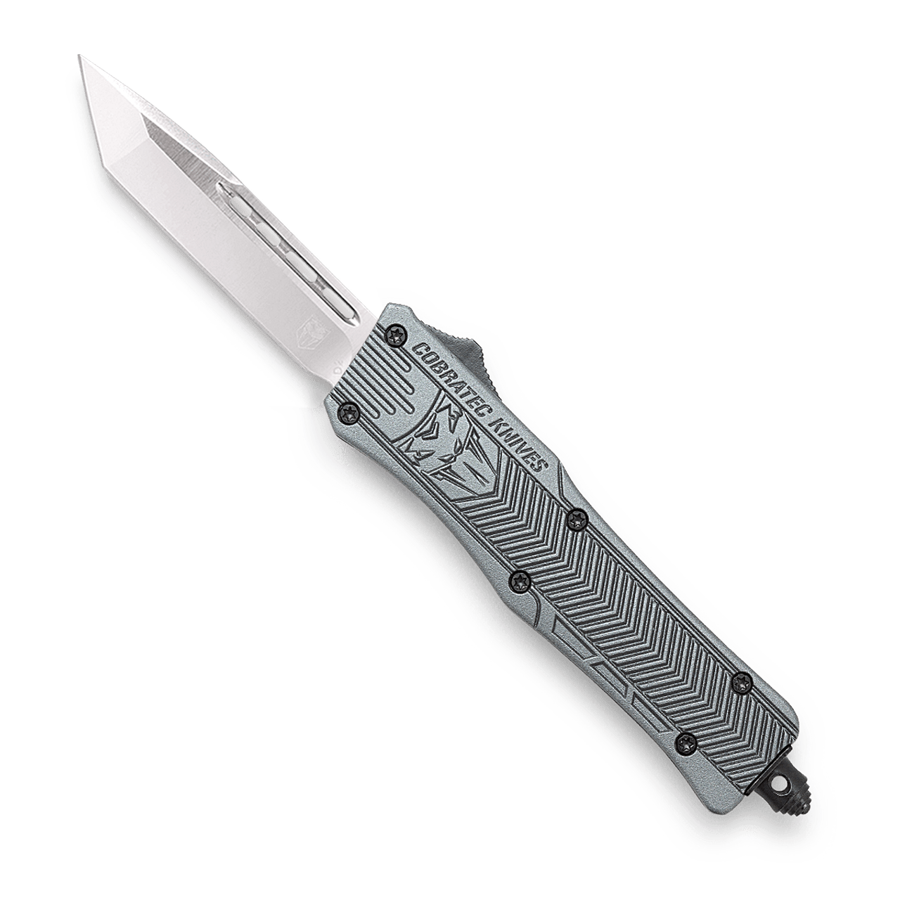 CoBRATec Gray Small Tanto OTF Knife Not Serrated