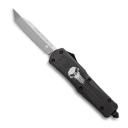 CobraTec Large Punisher Tanto Auto OTF Knife Non-Serrated Blade