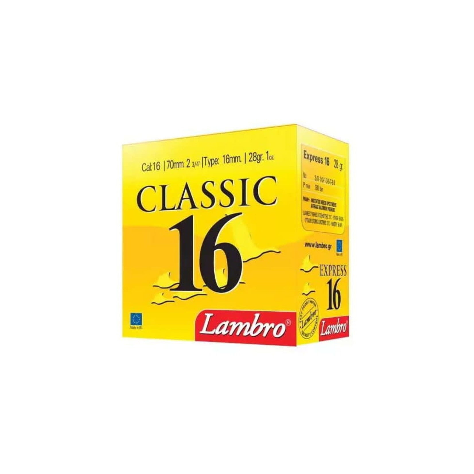Lambro LAMBRO Shotgun Ammo 16 Gauge 2.75 in 1 oz #8