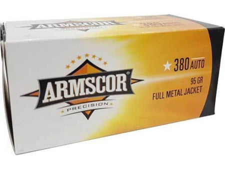 Armscor  .380 ACP/Auto 95 grain Full Metal Jacket ammunition