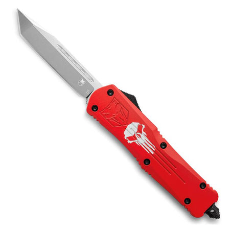 CoBRATec Red Punisher Tanto Large OTF Knife Not Serrated