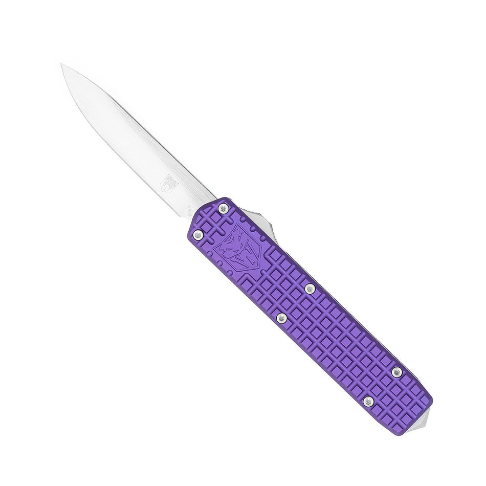CobraTec Small Warrior Purple Non-Serrated Drop Point M390 Blade