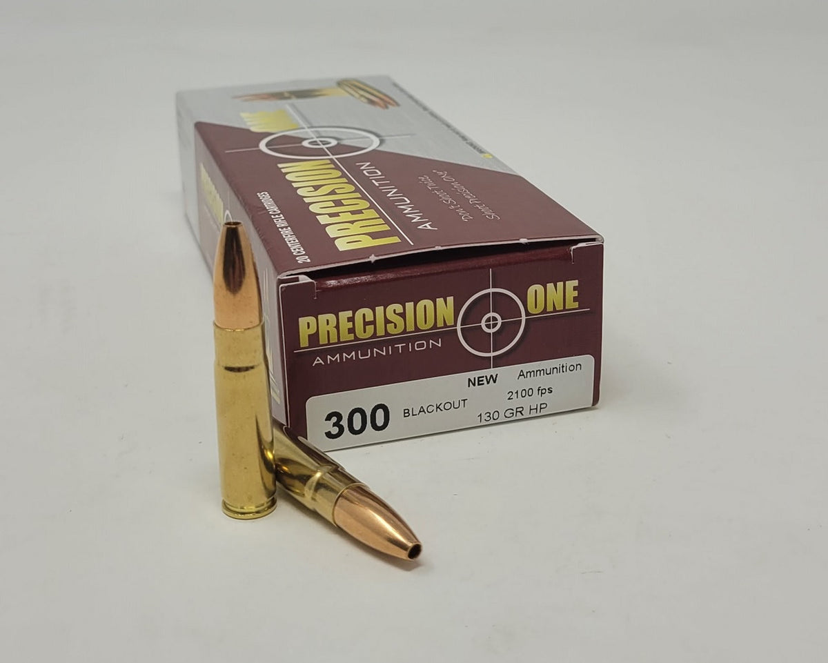 Precision One  .300 AAC Blackout 130 grain Hollow Point ammunition
