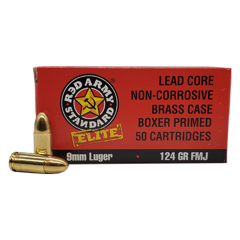 Century Arms Red Army Standard Elite 9mm Luger / Parabellum 124 grain Full Metal Jacket ammunition