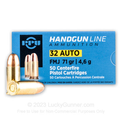 Prvi Partizan  .32 ACP 71 grain Full Metal Jacket ammunition