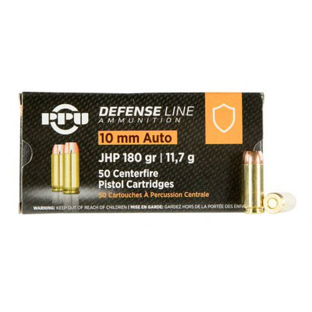 Prvi Partizan PPU 10mm Auto 180 grain Jacketed Hollow Point ammunition