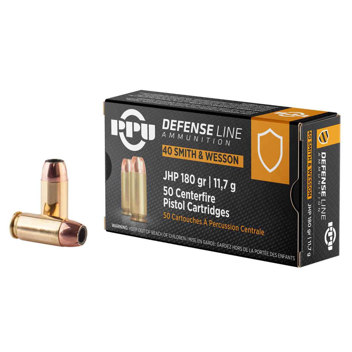 Prvi Partizan PPU .40 S&W 180 grain Jacketed Hollow Point ammunition