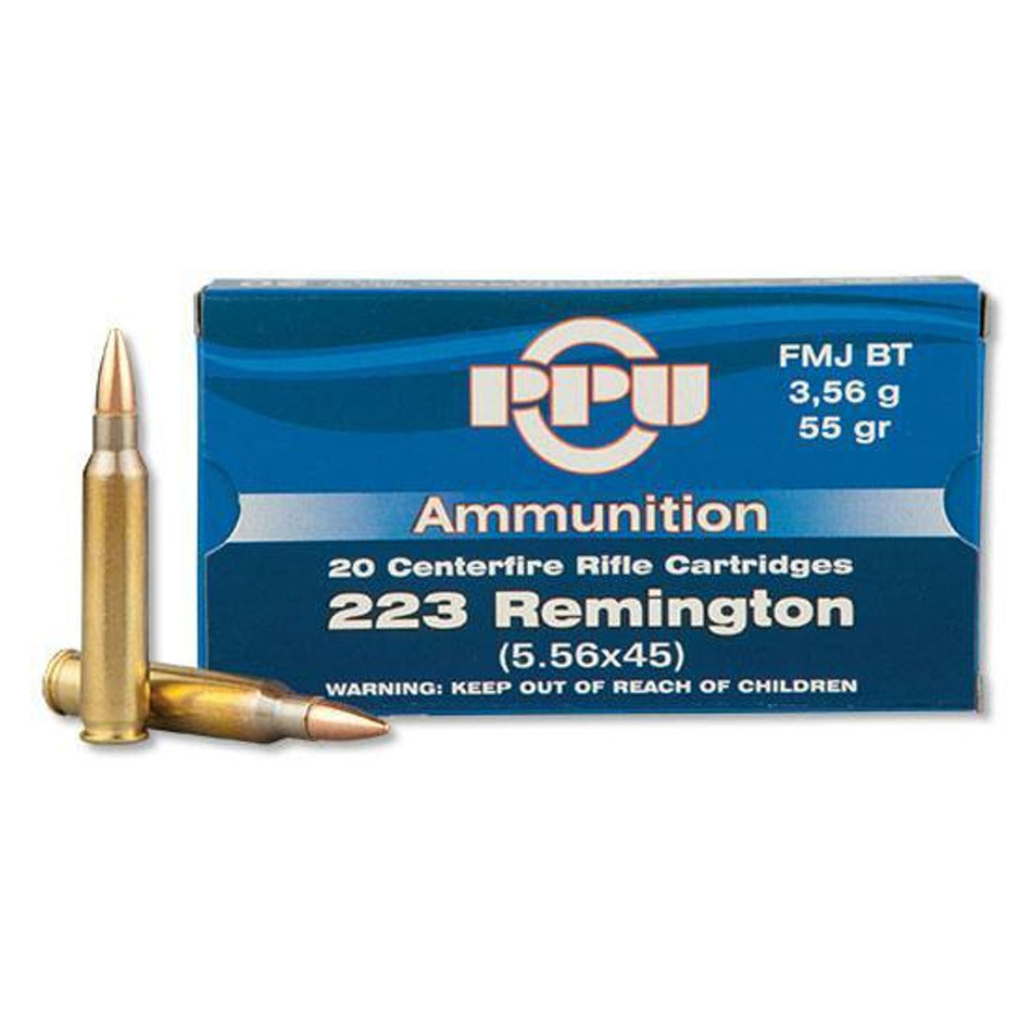 Prvi Partizan PPUCenterfire .223 Remington 55 grain Full Metal Jacket Boat Tail ammunition