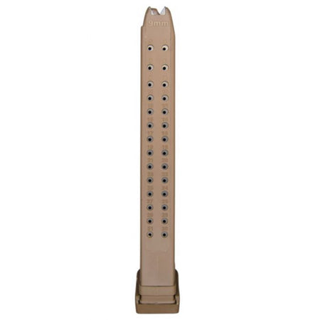 Glock 9mm 33 Round Tan Colored Extended Magazine