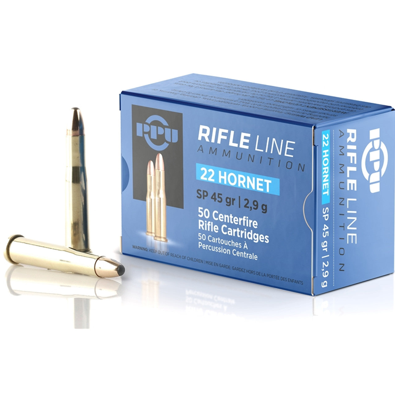 Prvi Partizan  .22 Hornet 45 grain Pointed Soft Point ammunition