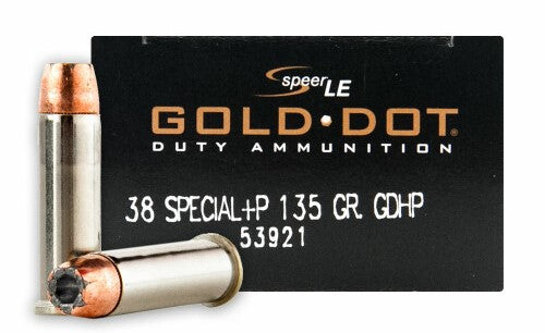Speer Gold Dot .38 Special 135 grain Jacketed Hollow Point ammunition