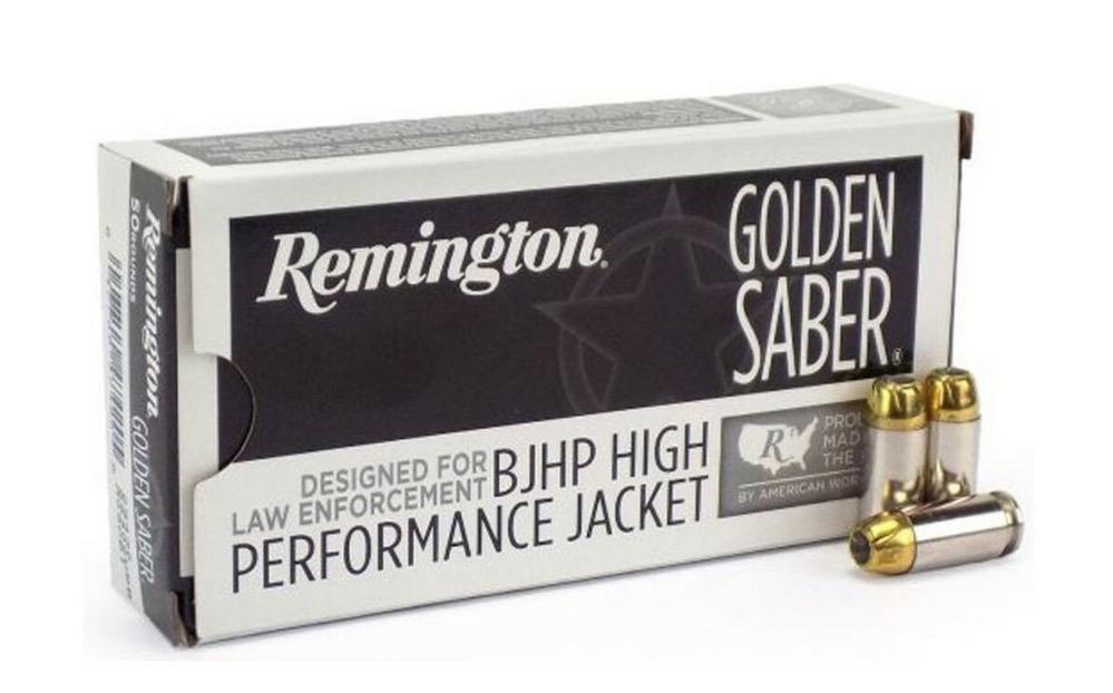 Remington Golden Saber 9mm Luger / Parabellum 124 grain Brass Jacket Hollow Point ammunition
