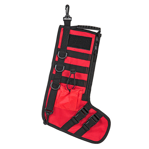 NC Star Red and Black Holiday Tactical Stocking with Handle 15-In x 10.5-In x 6.5-In