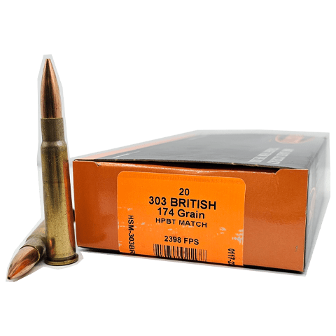 HSM  .303 British 174 grain Hollow Point Boat Tail ammunition