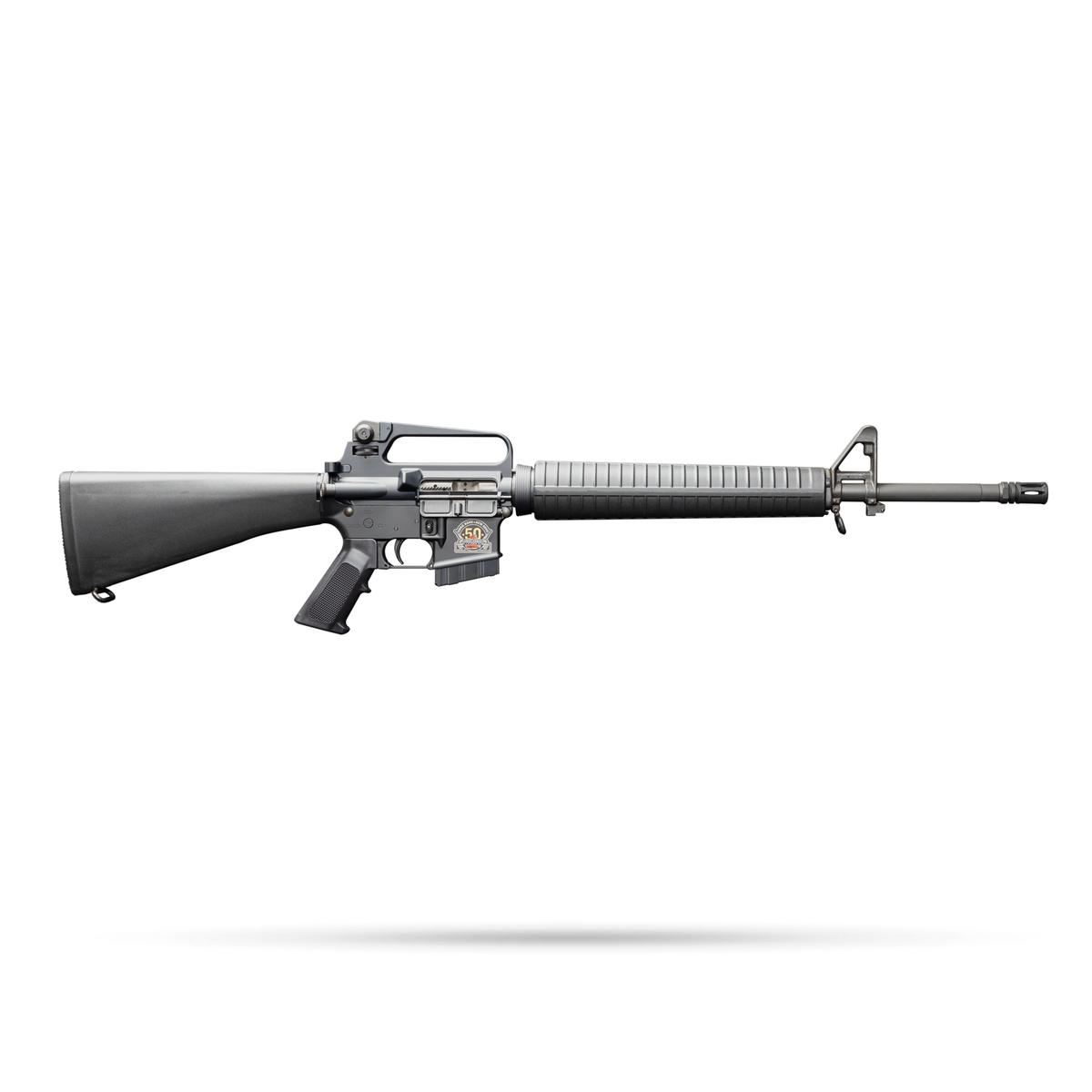 BUSHMASTER XM15A2 CAL GOLD 50TH ANNIV 556 RIFLE W/DFM MAG