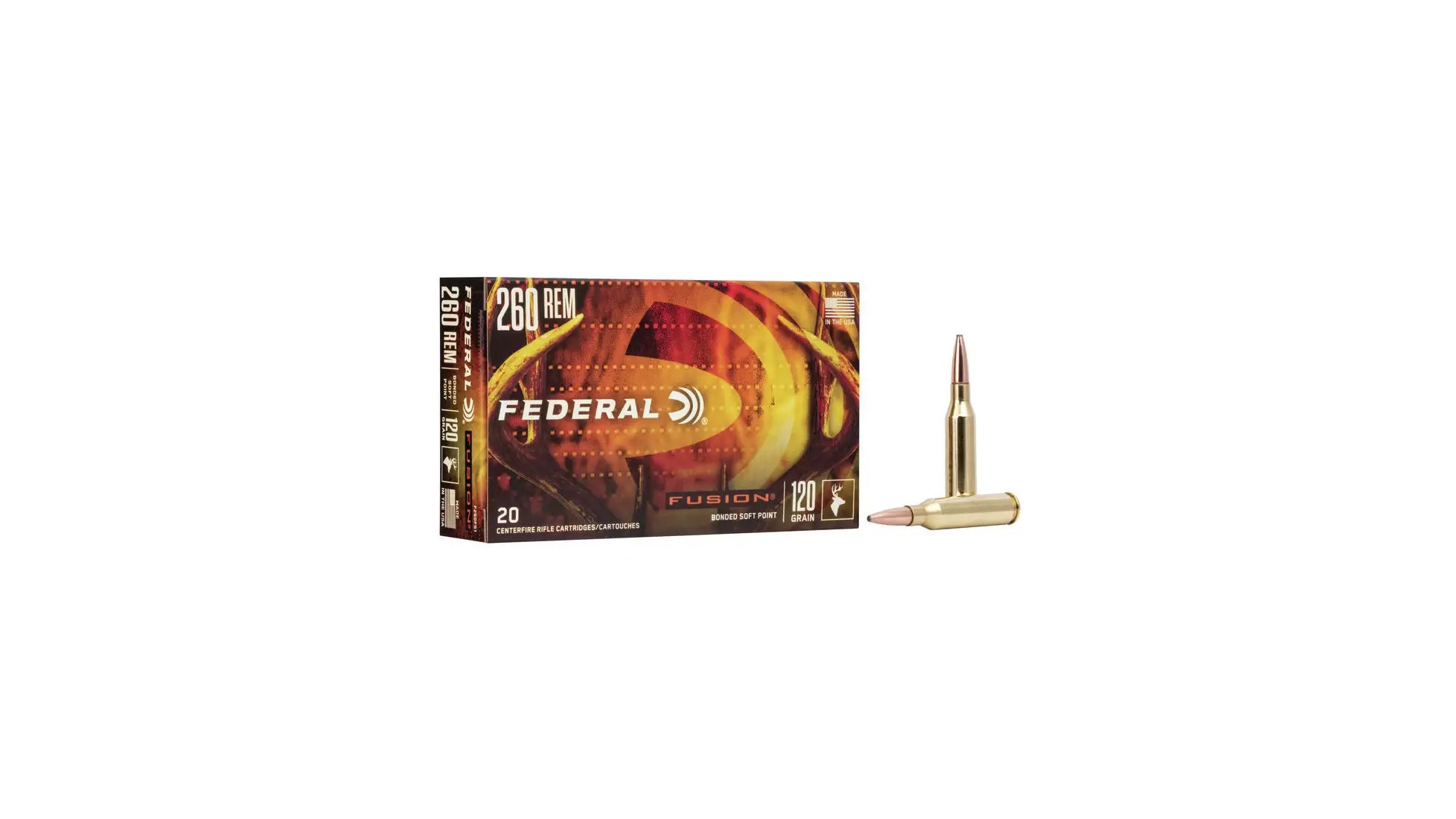 Federal FUSION Rifle Medium Game .260 Remington 120 grain Soft Point ammunition