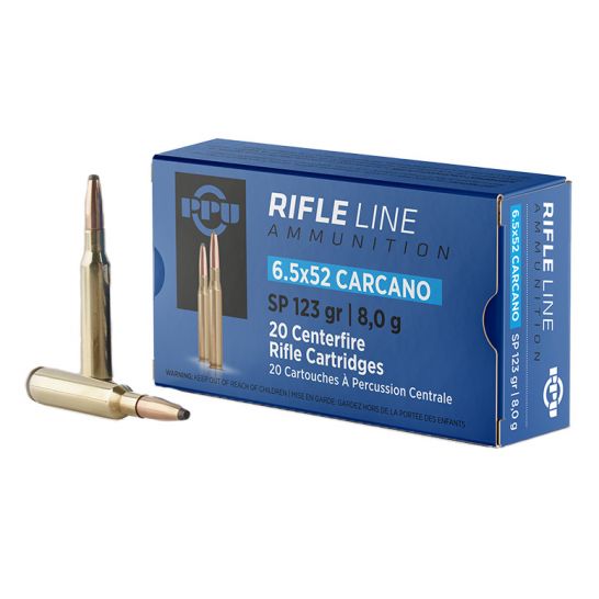 Prvi Partizan Rifle Line Ammunition 6.5x52mm Carcano 123 grain Soft Point ammunition
