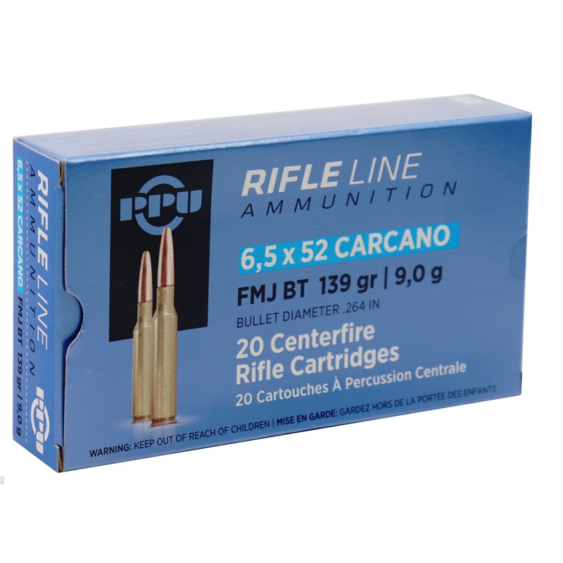 Prvi Partizan Rifle Line Ammunition 6.5x52mm Carcano 139 grain Full Metal Jacket ammunition