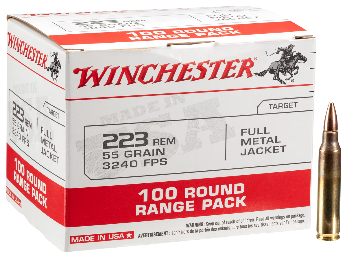 Winchester USA .223 Remington 55 grain Full Metal Jacket ammunition