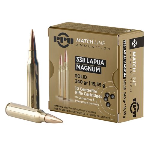 Prvi Partizan MATCH LINE .338 Lapua Magnum 240 grain Copper Solid ammunition