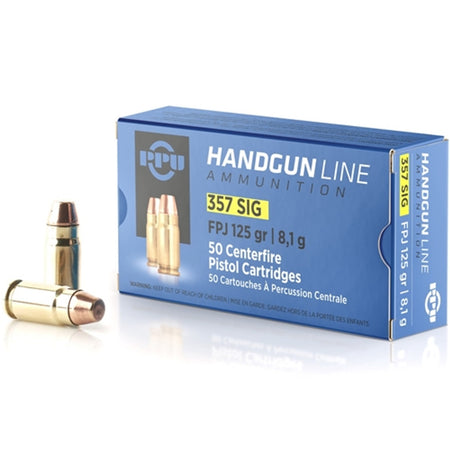 Prvi Partizan Handgun .357 Sig 125 grain Flat Point Jacketed ammunition