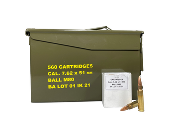 Igman M80 Ball .308 Win / 7.62x51mm 147 grain Full Metal Jacket ammunition
