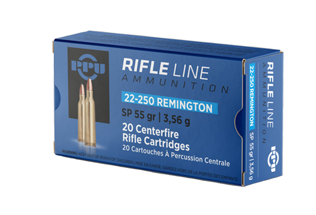 Prvi Partizan PPUCenterfire .22-250 Remington 55 grain Soft Point ammunition