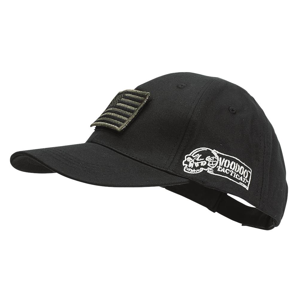 Voodoo Tactical Removable Flag Patch Cap in Black