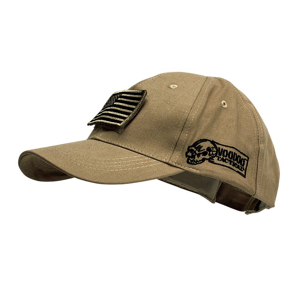 Voodoo Tactical Removable Flag Patch Cap in Coyote