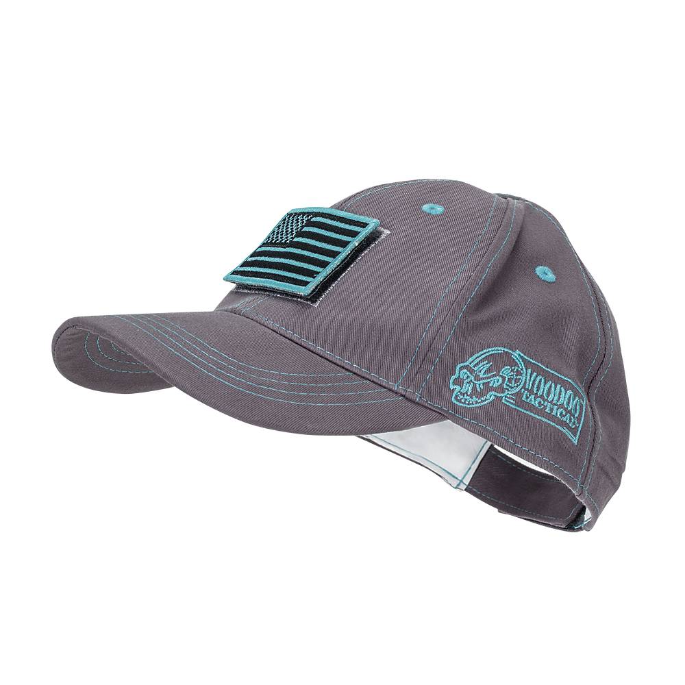 Voodoo Tactical Removable Flag Patch Classic Cap Gray Teal Stitched