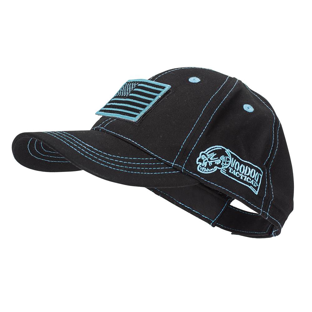 Voodoo Tactical Removable Flag Patch Classic Cap Black Teal Stitched