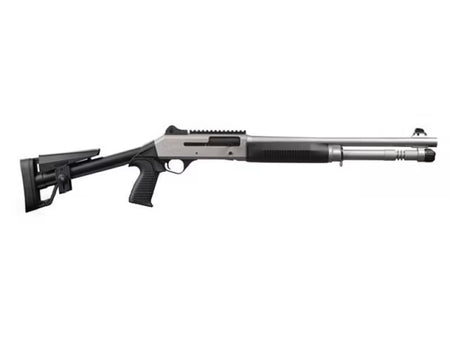 PANZER ARMS M4 TACTICAL MARINE 12G NICKEL W/ FIXED SKELETON STOCK