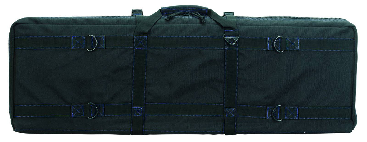 Voodoo Tactical Padded Weapons Case 36" Die Cut MOLLE Black/Blue