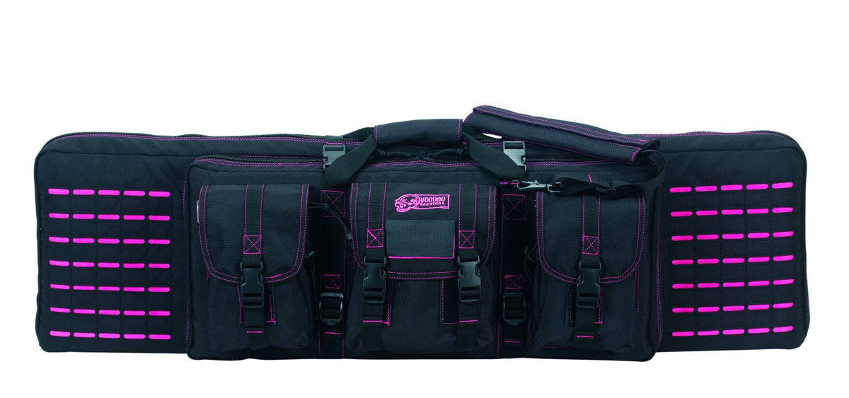 Voodoo Tactical Padded Weapons Case 42" Die Cut MOLLE Black/Pink