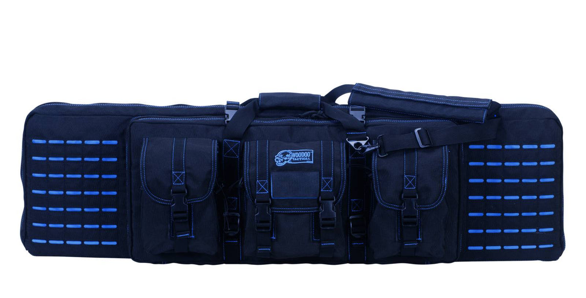 Voodoo Tactical Padded Weapons Case 42" Die Cut MOLLE Black/Blue