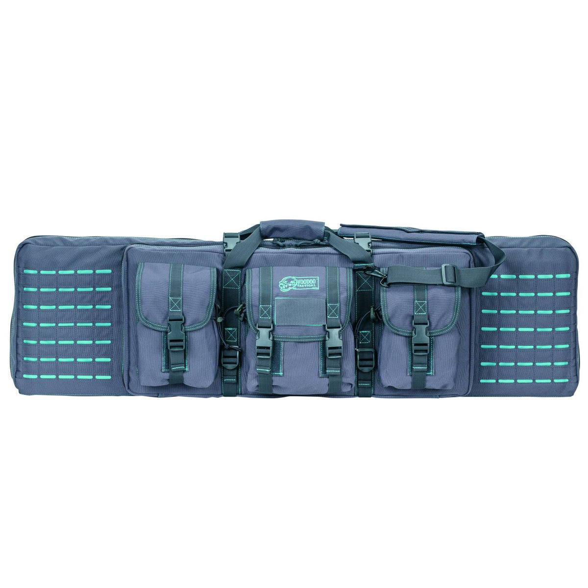 Voodoo Tactical Padded Weapons Case 42" Die Cut MOLLE Gray/Teal