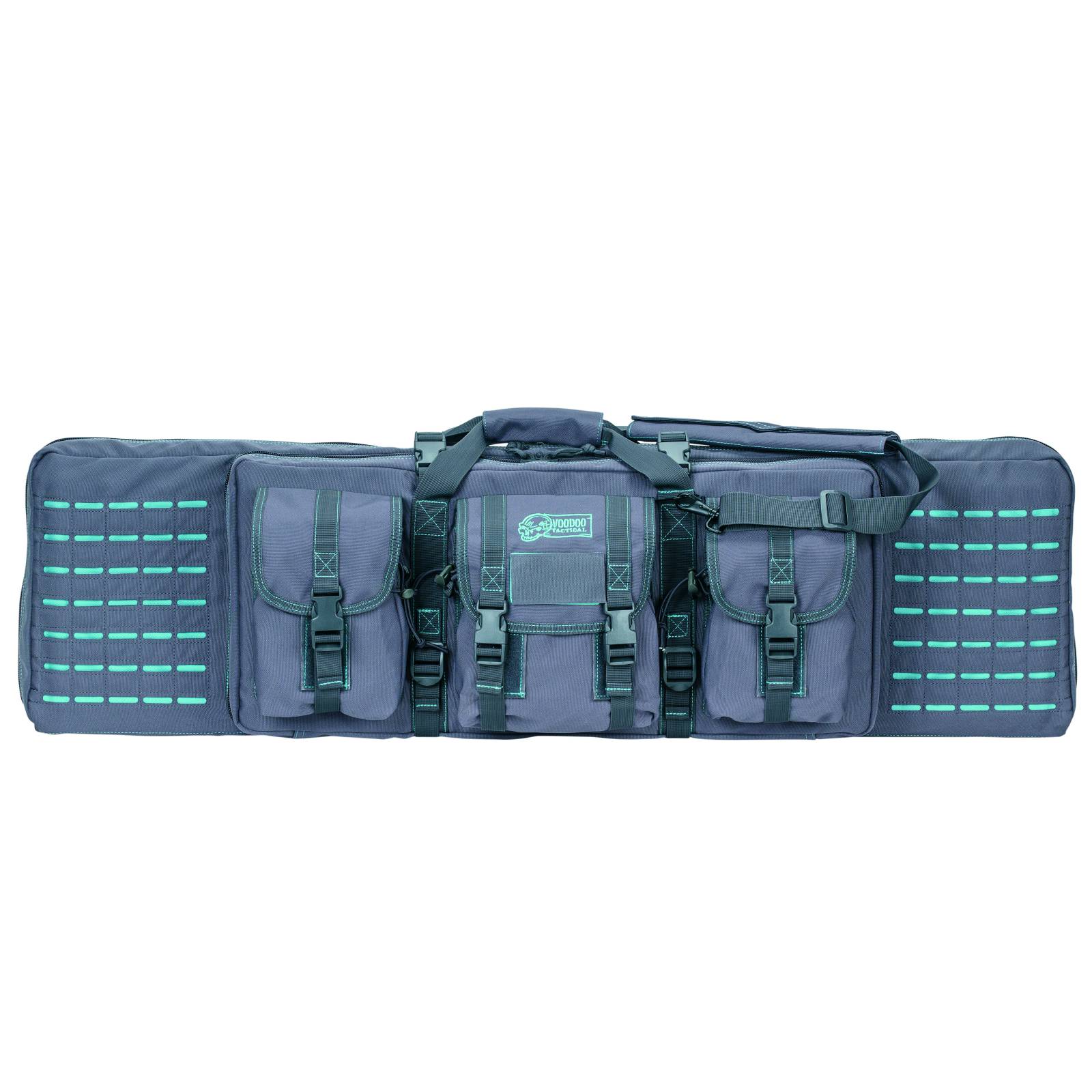 Voodoo Tactical Padded Weapons Case 42" Die Cut MOLLE Gray/Teal
