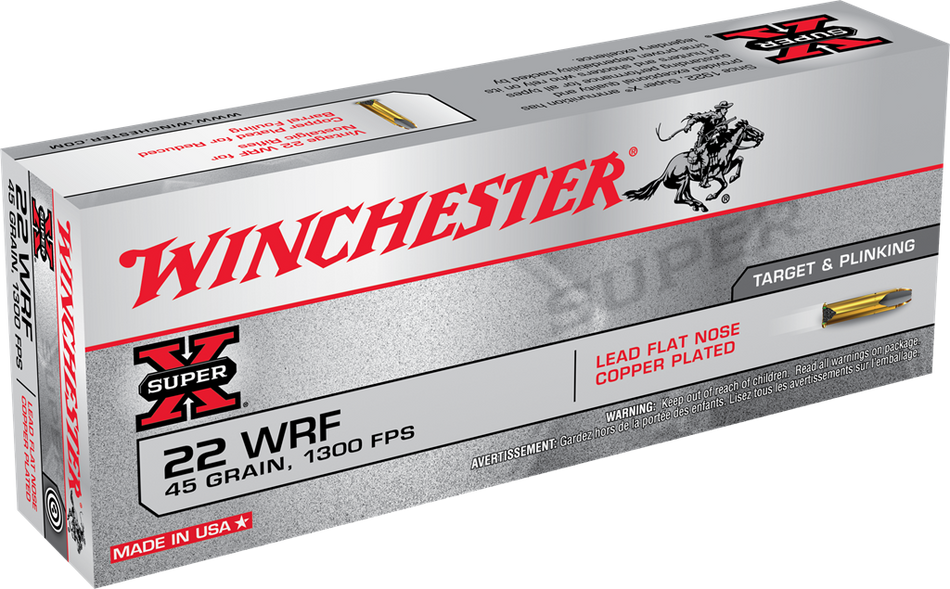 Winchester SUPER-X .22 Long Rifle 45 grain Copper Plated Lead Flat Nose ammunition