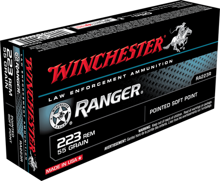 Winchester Centerfire .223 Remington 55 grain Pointed Soft Point ammunition