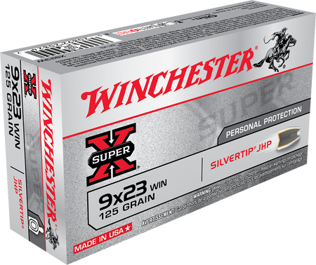 Winchester Hollow Point 9x23mm Winchester 125 grain Jacketed Hollow Point ammunition