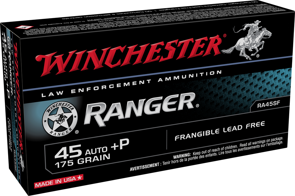 Winchester Ranger .45 ACP/Auto 175 grain Frangible ammunition
