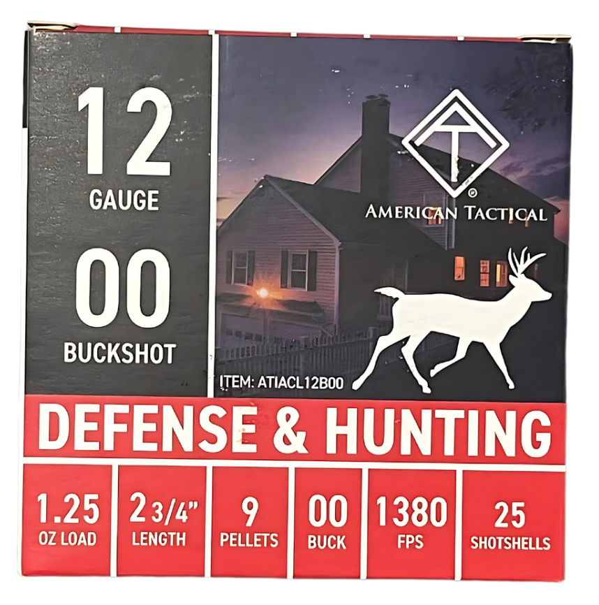 ATI  Shotgun Ammo 12 Gauge 2.75 in 1-1/4 oz 00 Buck