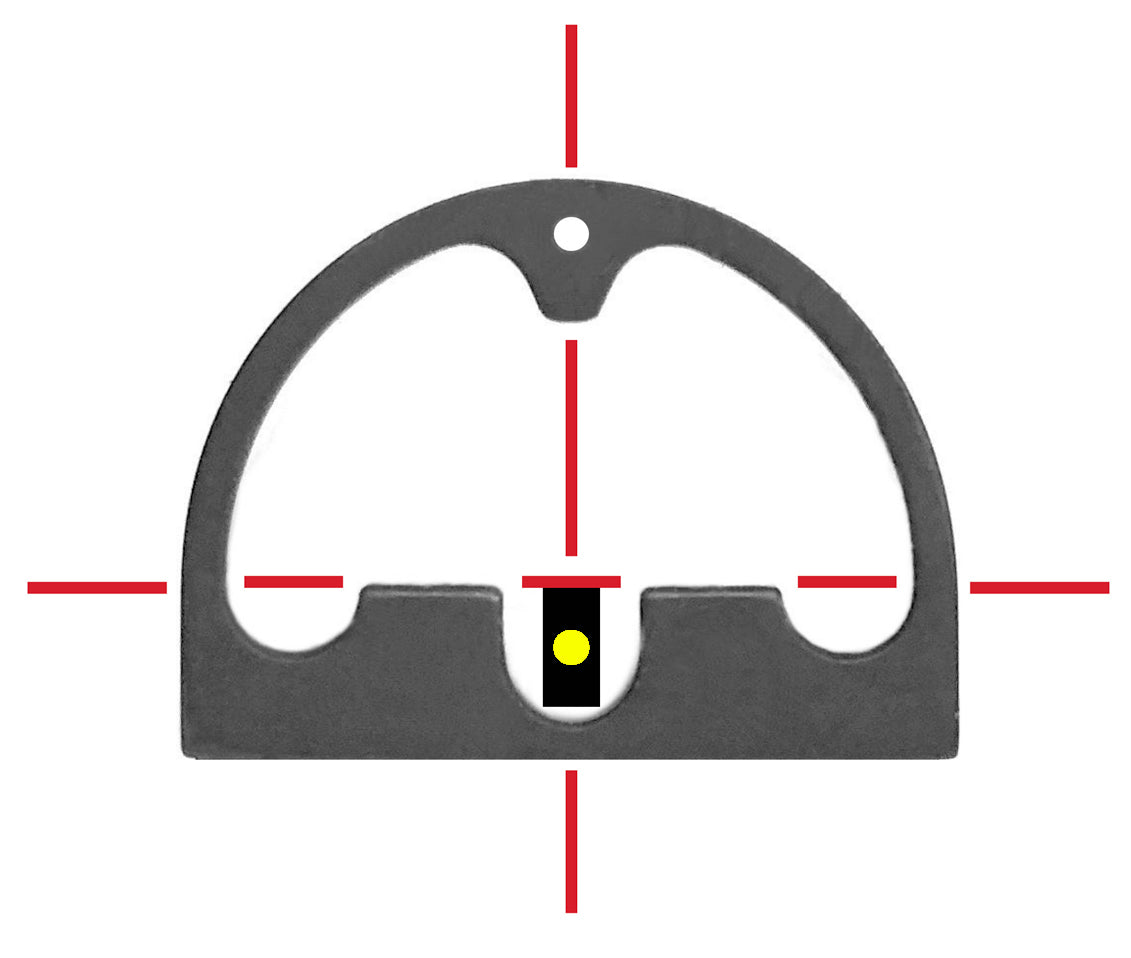 Diamondhead Sights Hole Shot Tritium Night Sight Set for Glock 17 19 22 23 Yellow Rear Indicator