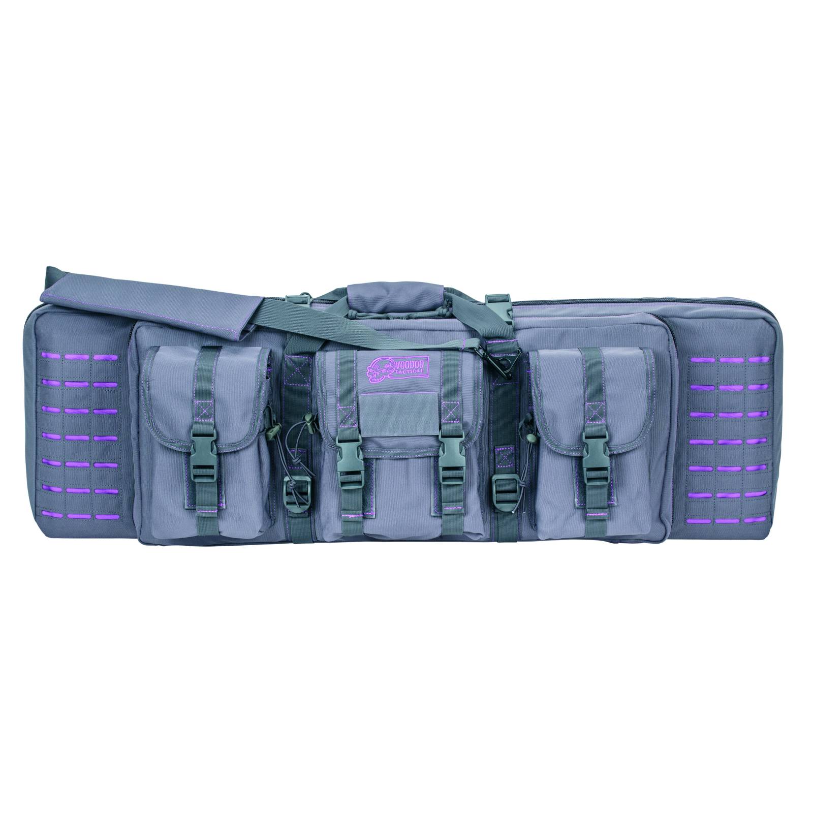 Voodoo Tactical Padded Weapons Case 36" Die Cut MOLLE Gray/Purple
