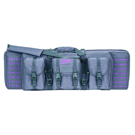 Voodoo Tactical Padded Weapons Case 36" Die Cut MOLLE Gray/Purple