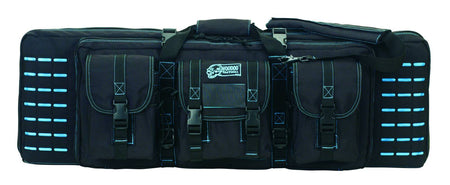 Voodoo Tactical Padded Weapons Case 36" Die Cut MOLLE Black/Teal Stitching